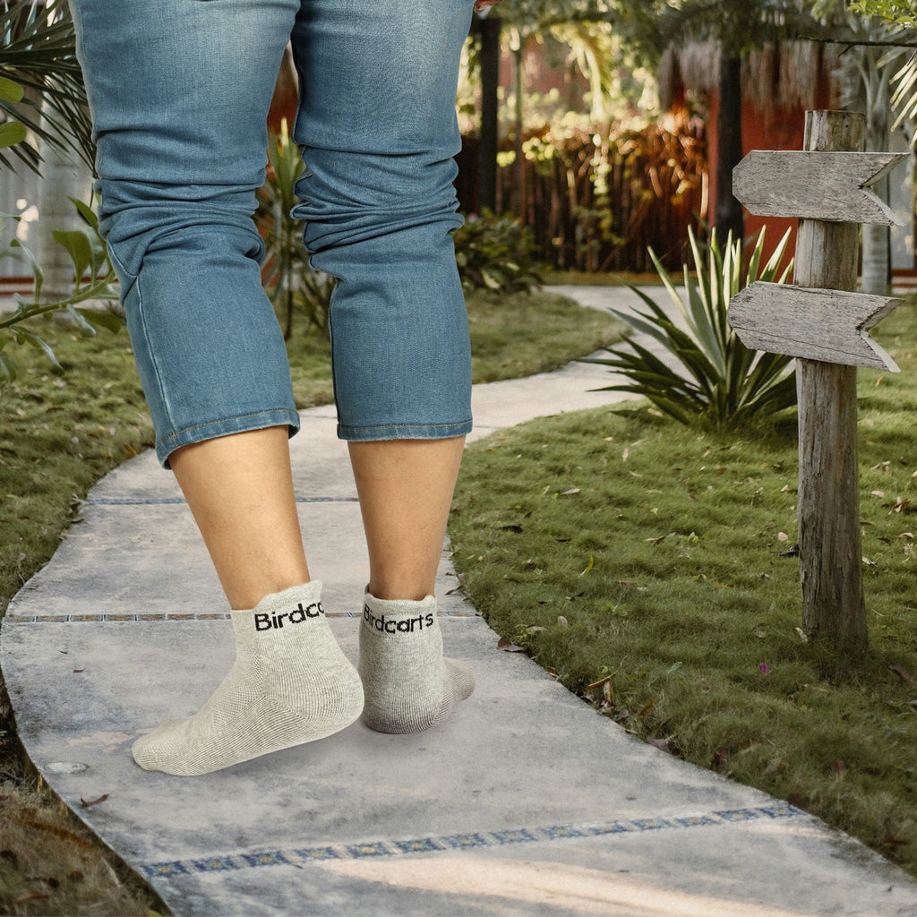5 Pairs Sports Socks (Black,Navy Blue,White,Grey & Dark Grey) - Birdcarts