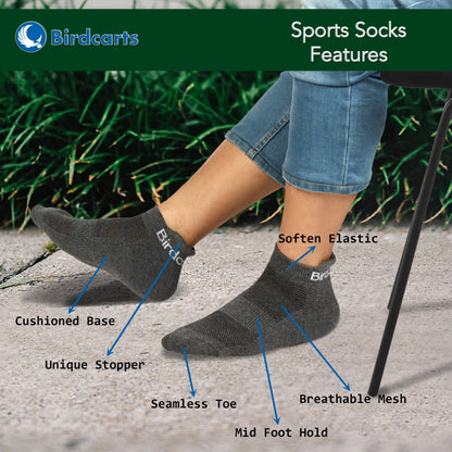 Ankle Sports Socks - 3 pair - Birdcarts