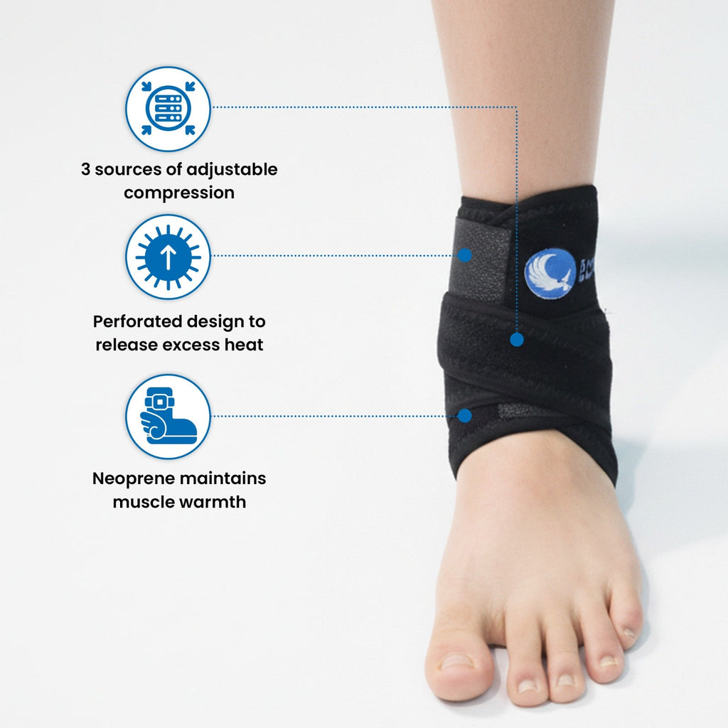 Birdcarts Ankle Wrap – Premium Compression Support for Pain Relief, Stability & Recovery - Birdcarts