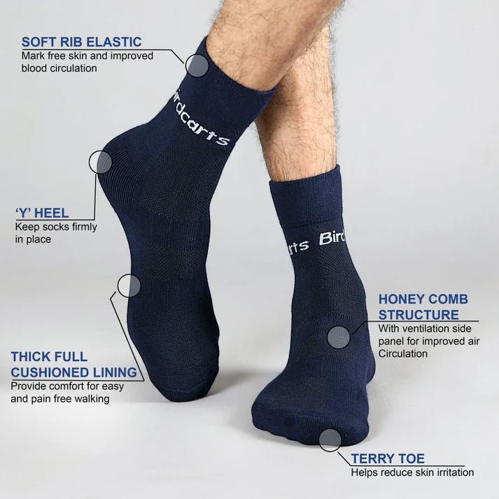 Birdcarts Bamboo Diabetic Socks - 1 Pair - Birdcarts
