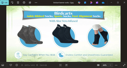 Birdcarts Bamboo Diabetic Socks - 4 Pairs - Birdcarts