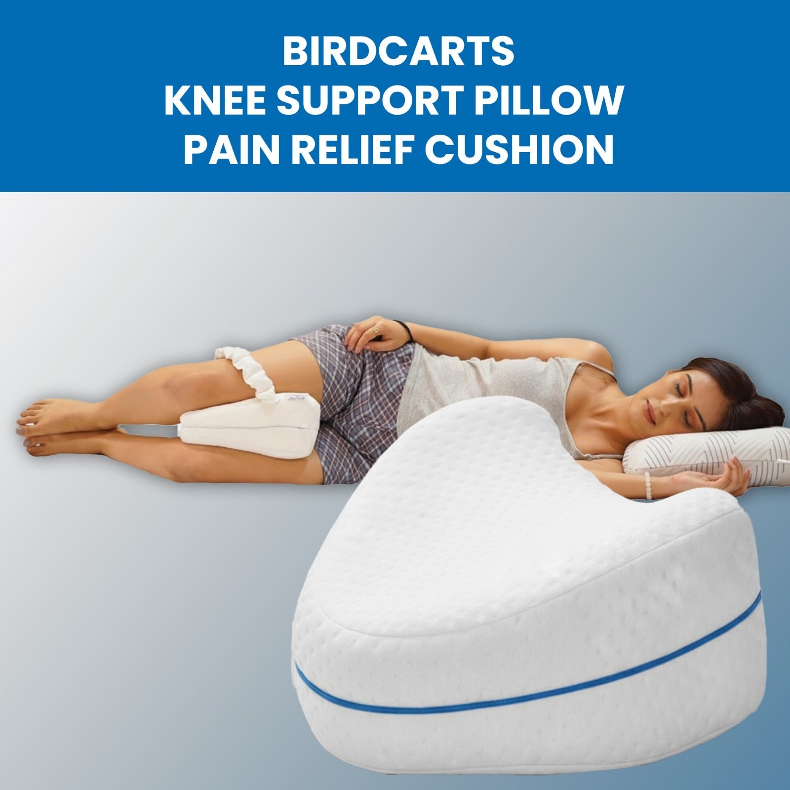Birdcarts Knee Support Pillow – Premium Orthopedic Pain Relief Cushion for Legs, Hips & Lower Back - Birdcarts