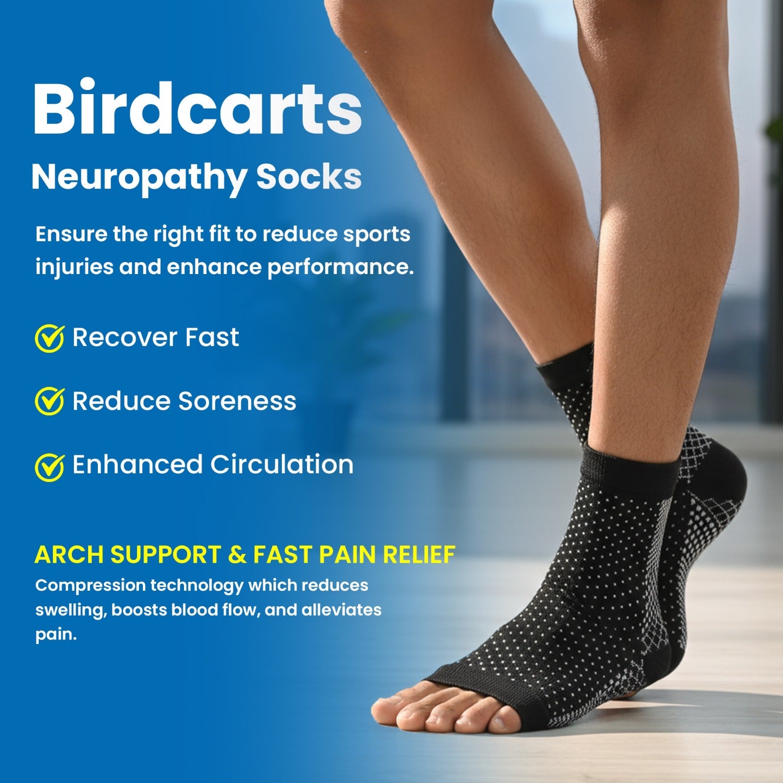BirdCarts Neuropathy Socks – Advanced Comfort for Nerve Pain Relief - Birdcarts