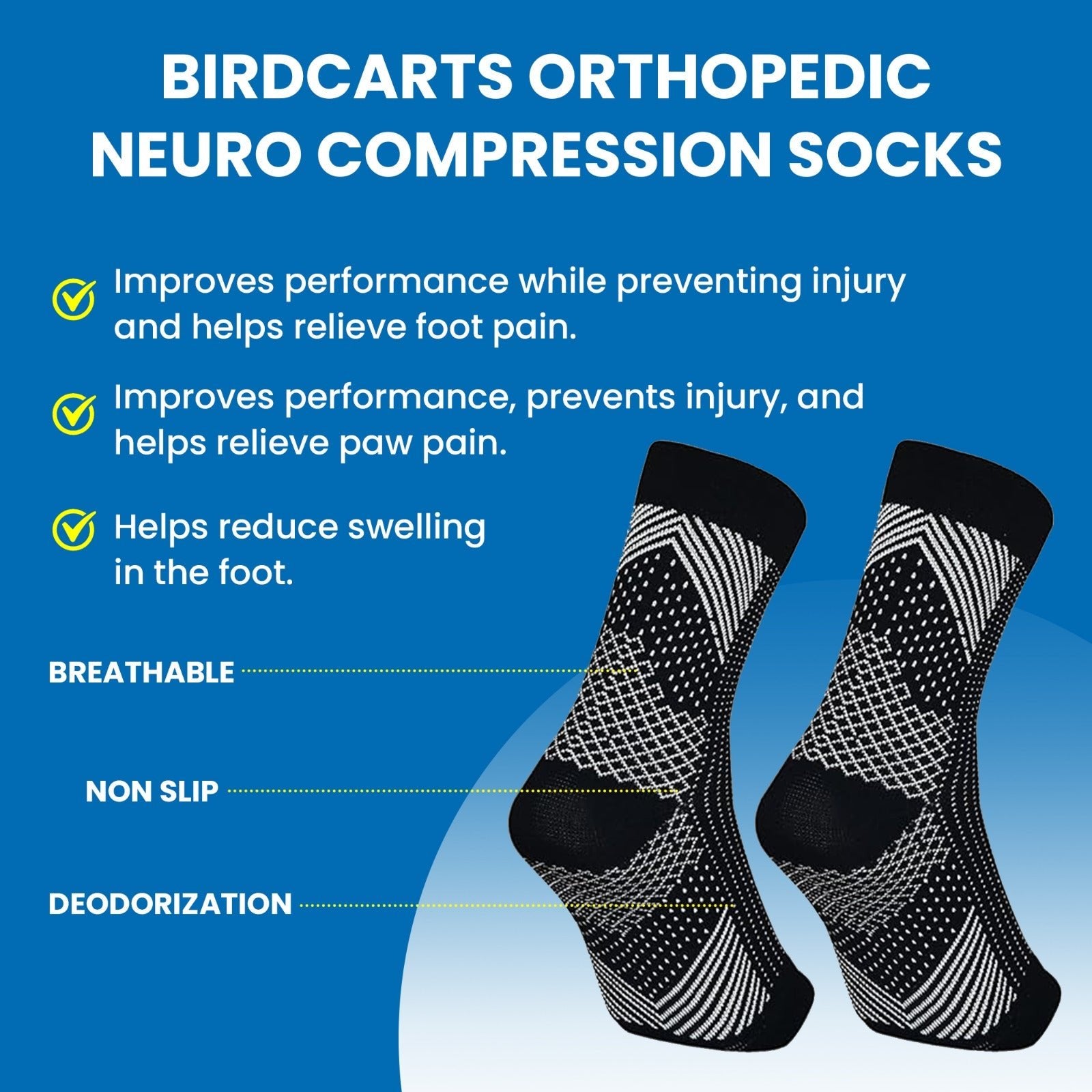 BirdCarts Neuropathy Socks – Advanced Comfort for Nerve Pain Relief - Birdcarts