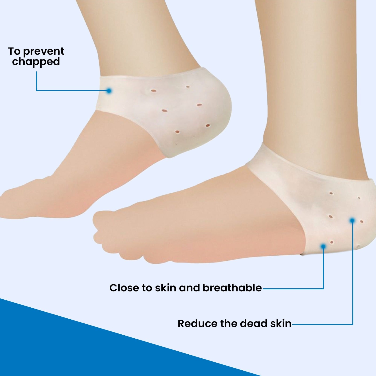 Birdcarts Silicon Gel Anti - Crack Heel Care Socks for Soft, Moisturized Feet | Best Foot Care Solution - Birdcarts